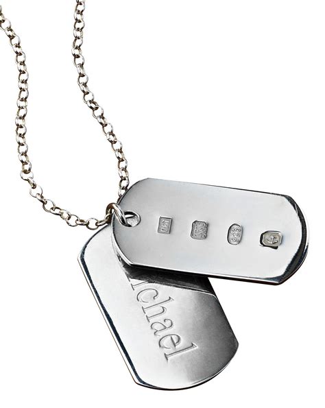 silver 925 dog tags.